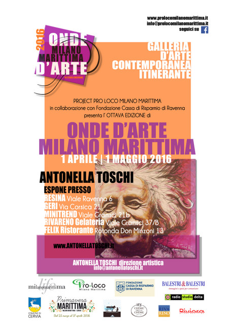 Onde d'Arte 2016 | Exhibition in Milano Marittima 1 apr - 1 may