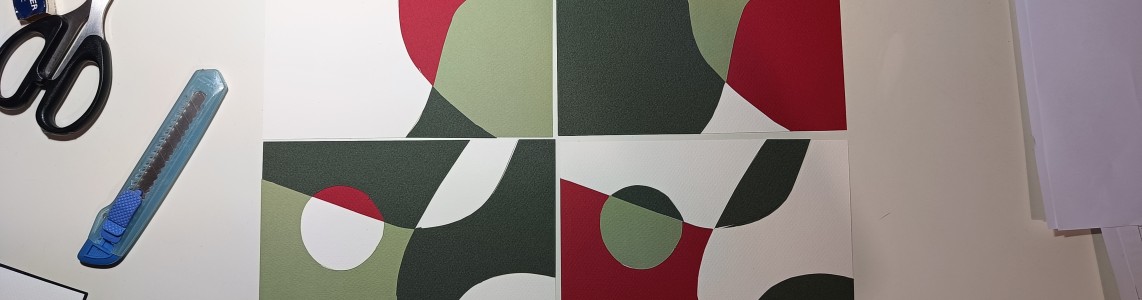 Intarsio con la carta | composizioni